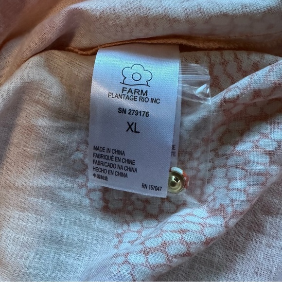 NWT Farm Rio Linen Blend Strapless Drop-Waist Dress - Size XL - Picture 10 of 11